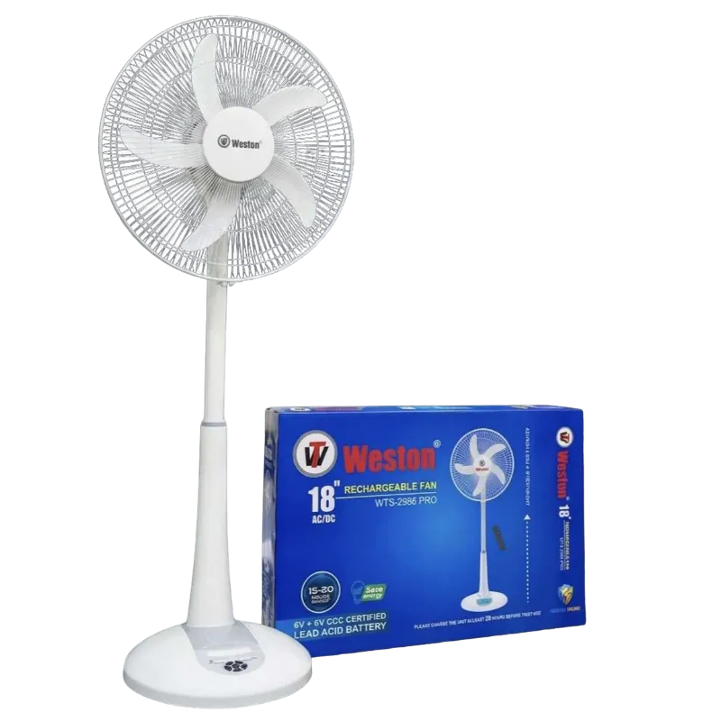 Weston 18" 2986HSR PRO Rechargeable Stand Fan